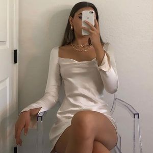 Princess Polly Star Power Mini Dress in Champagne